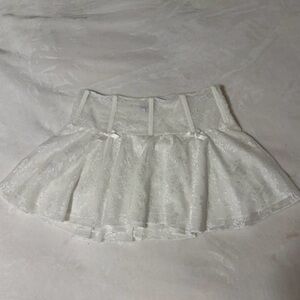 Outcast White Lace Mini Skirt